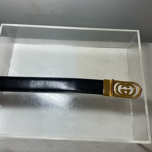 Vitage GUCCI leather belt reversible GG buckle made in italy - Picture 8 of 15